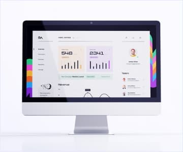 the site is displayed on the monitor